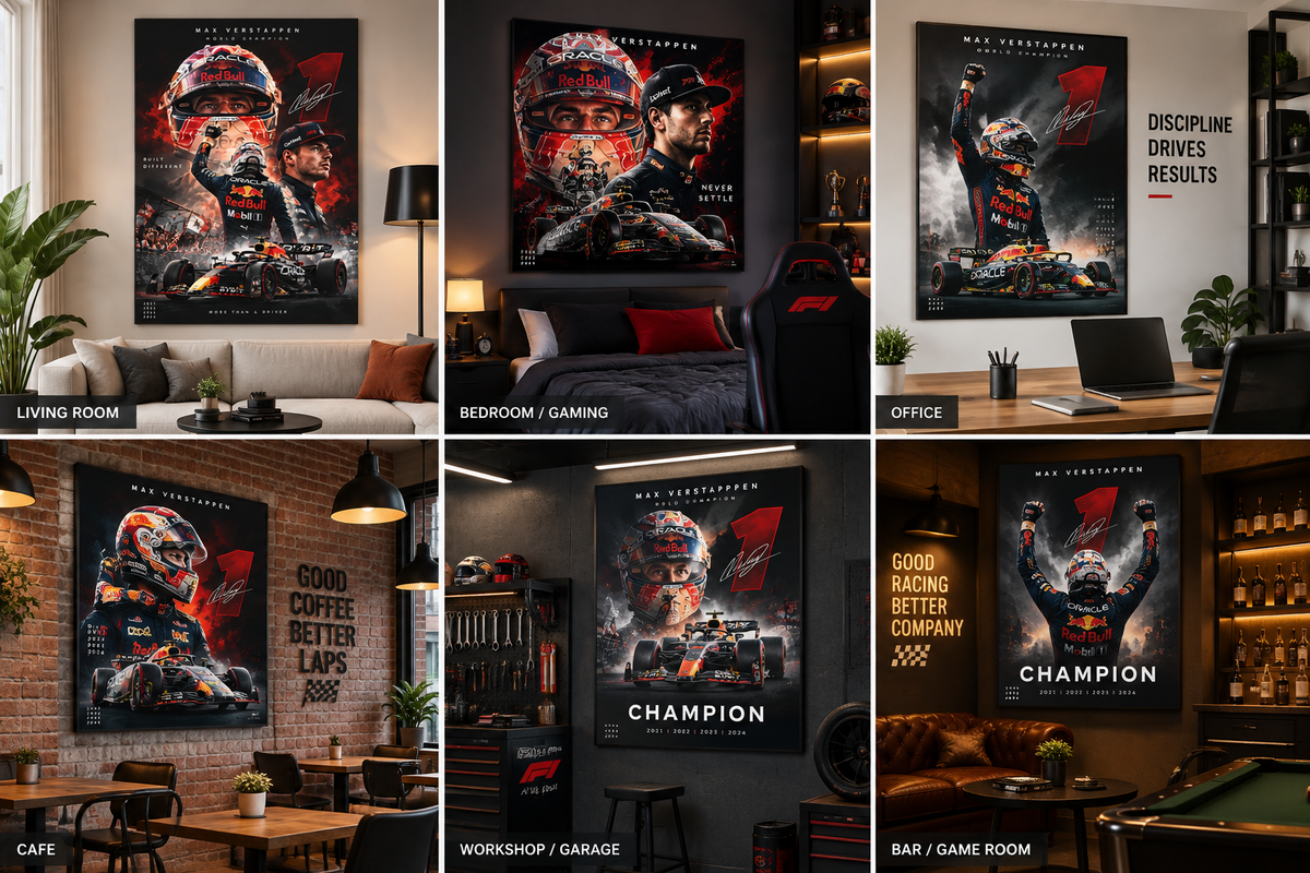 Max Verstappen Metal Frame | Tribute to the Red Bull Racing Champion